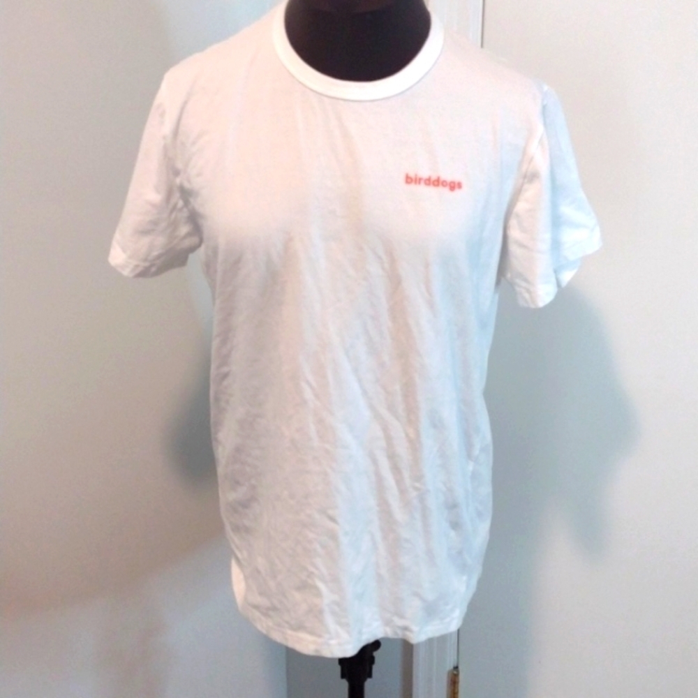 Birddogs White Paisley Hummingbird Logo Graphic Tee T-Shirt Size XL